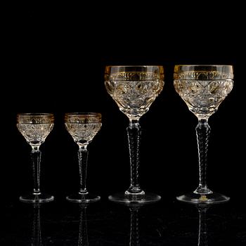 20 glasses, Lippert, Germany, mid-20th century.