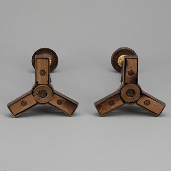 LJUSSTAKAR, ett par, brons, senempire, 1800-talets mitt.