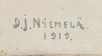 David Johannes Niemelä, olja på duk, signerad och daterad 1919.
