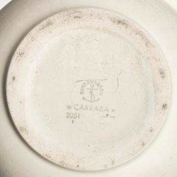 Wilhelm Kåge, vaser, två stycken, "Carrara", keramik, Gustavsberg, 1930-40-tal.