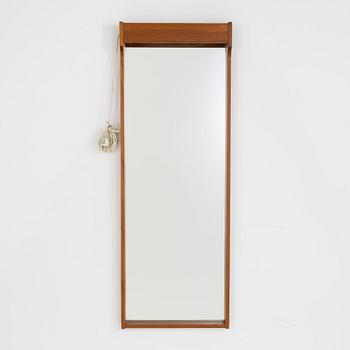A Swedish teak mirror, 1960's.