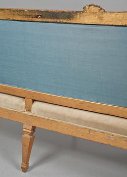 SOFFA, gustaviansk, omkring sekelskiftet 1700/1800.