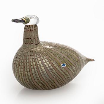 Oiva Toikka, lasilintu, "Villihanhi", signeerattu Oiva Toikka Nuutajärvi Notsjö 69/1000.