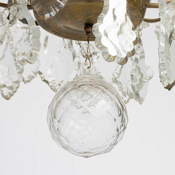 A Rococo style chandelier, first half of the 20th century.