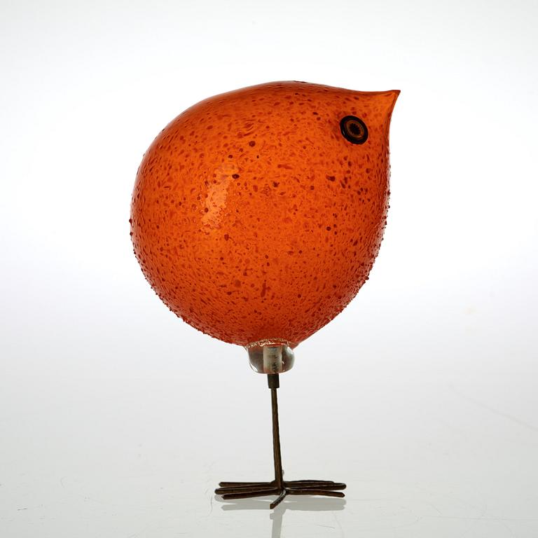 A Peter Pelzel 'Pulcino' glass bird, Vistosi, Italy 1960's.