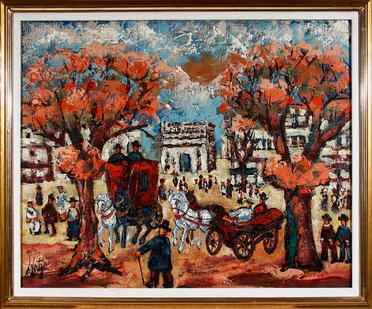 D'ANTY, HENRY, olja på duk. Sign.