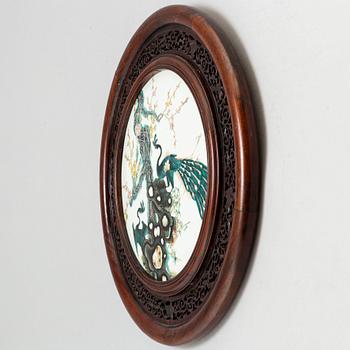 A Chinese famille rose porcelain placquer, 20th century.