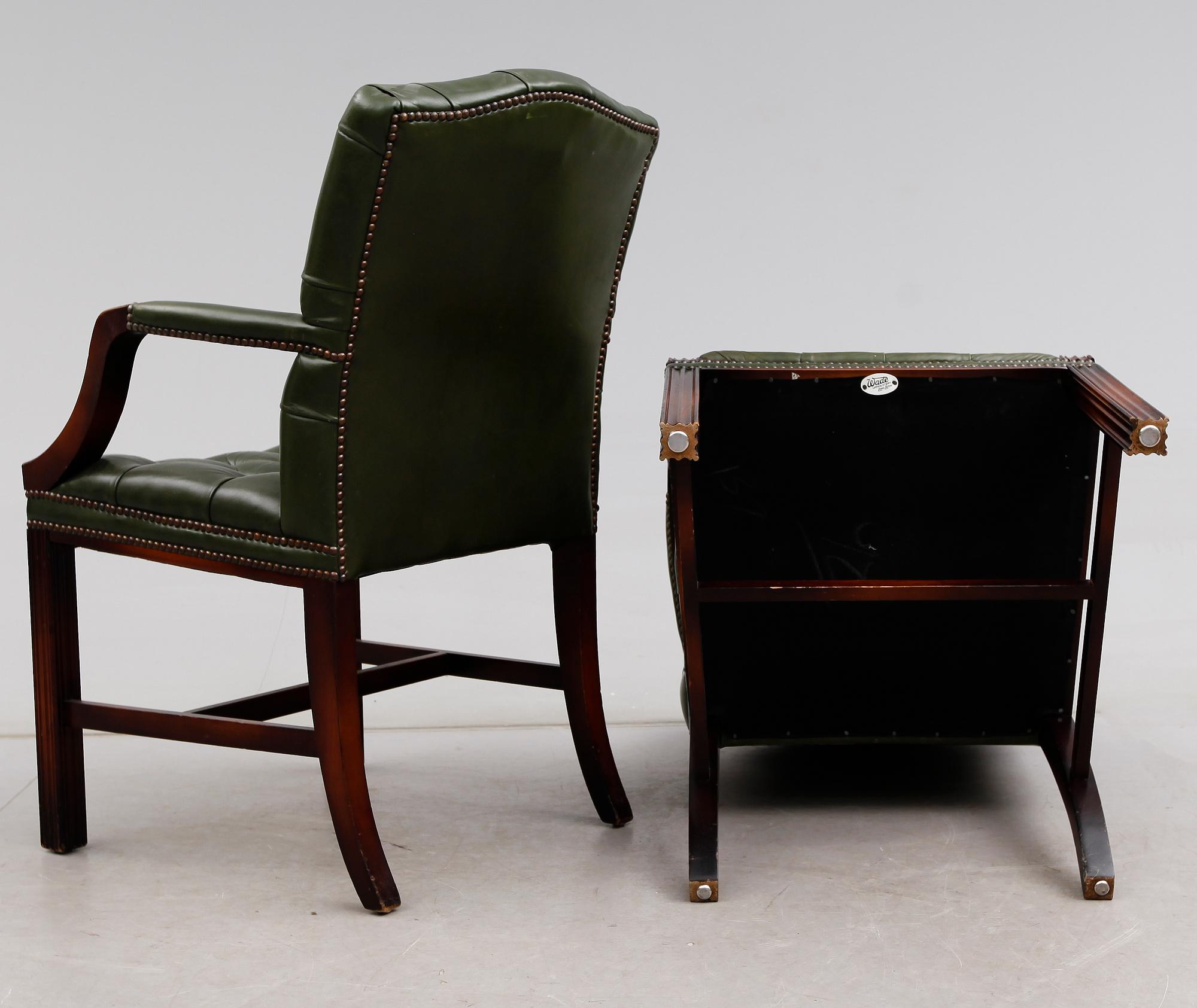 KARMSTOLAR, 1 par, England, 1900-talets andra hälft.