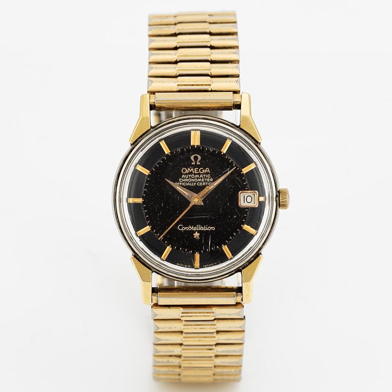 Omega, Constellation, Calendar, "Pie-Pan", armbandsur, 34 mm.