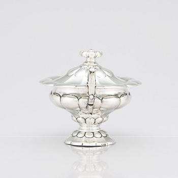 An Italian Sugar Bowl With Cover, Torino, first half of the 19th century.