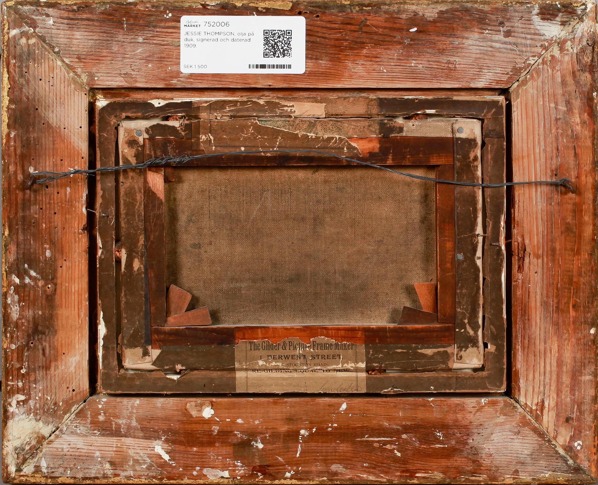 JESSIE THOMPSON, olja på duk, signerad och daterad 1909.