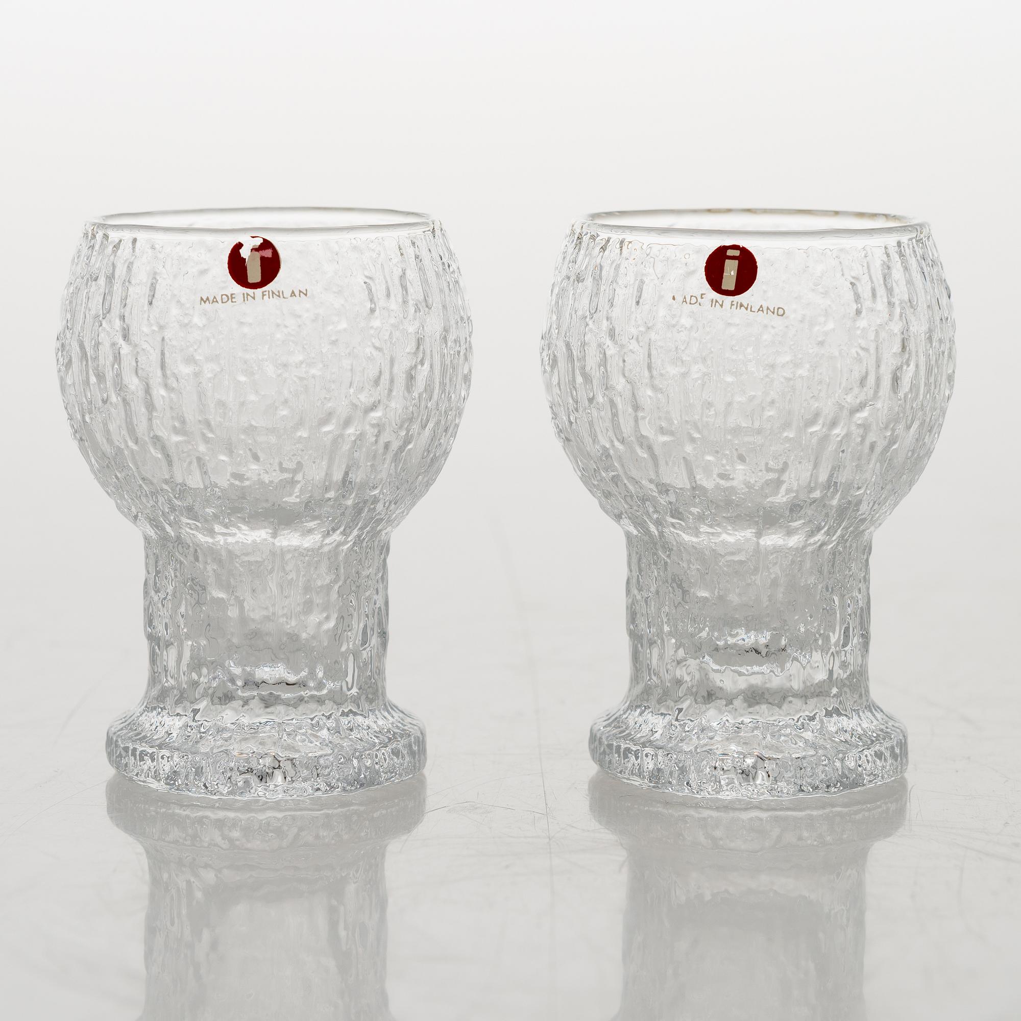 TIMO SARPANEVA, set of 12 'Naukku' drinking glasses from Kekkerit (Party) series for Iittala.