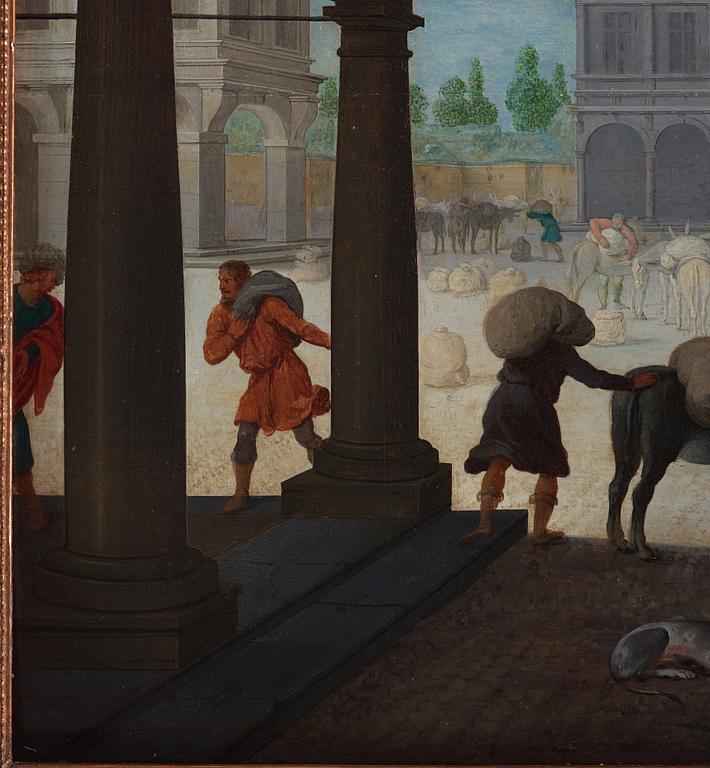 Willem van Nieulandt Attributed to, Christ preaching at the Temple.