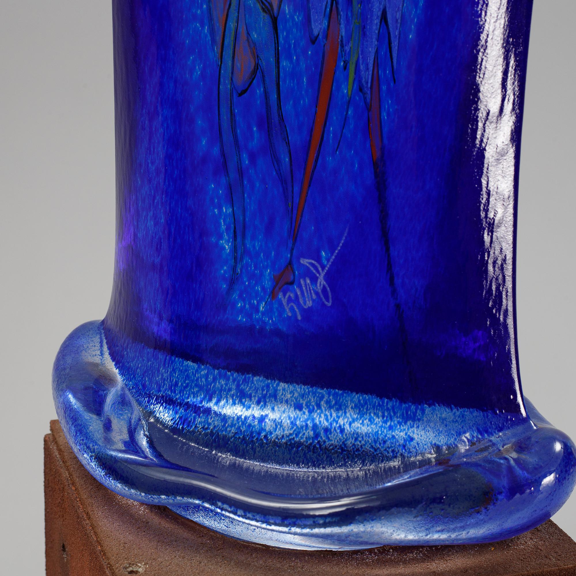 Kjell Engman, skulptur, unik, signerad. Kosta Boda.