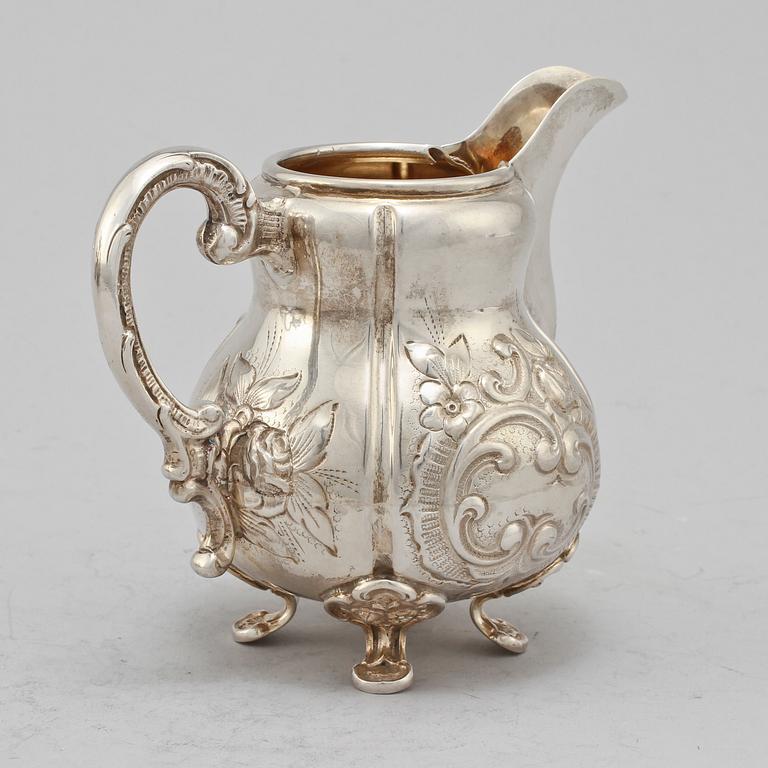 KAFFESERVIS, 3 delar, silver, importstämplat, 1900-tal. Vikt 1 270 g.