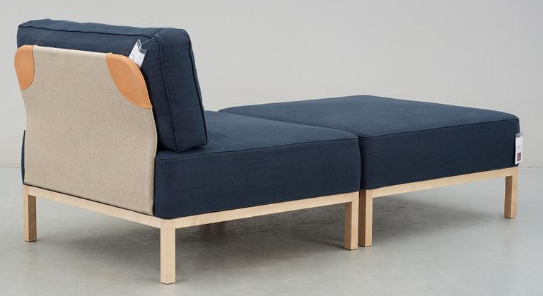 SOFFA / SCHÄSLONG MED SITTPALL, "Rejoin", Ire möbler, 2012.