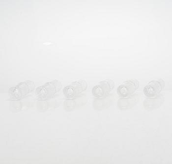 Tapio Wirkkala, snapsglas, 6 st, "Niva", Iittala. I originallåda.