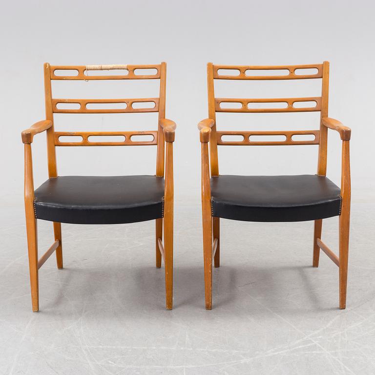 Four second half of the 20th century chairs.