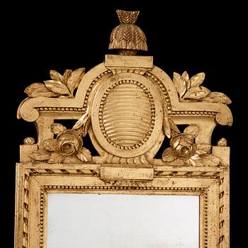 A Gustavian late 18th century mirror.