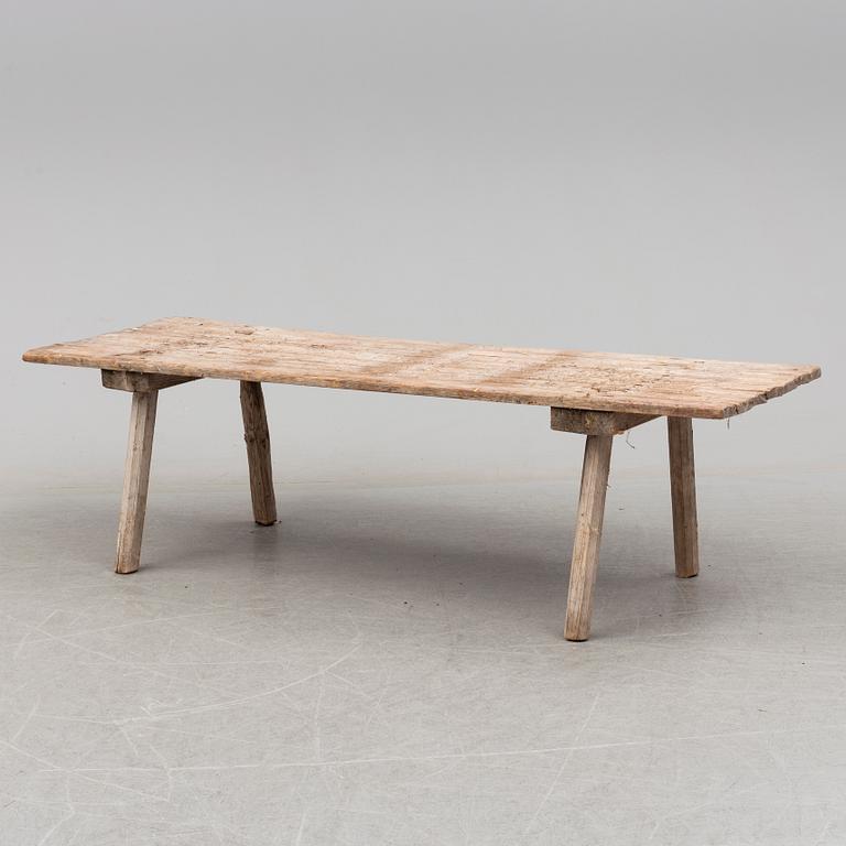 BENCH / TABLE, pine, 19th century.