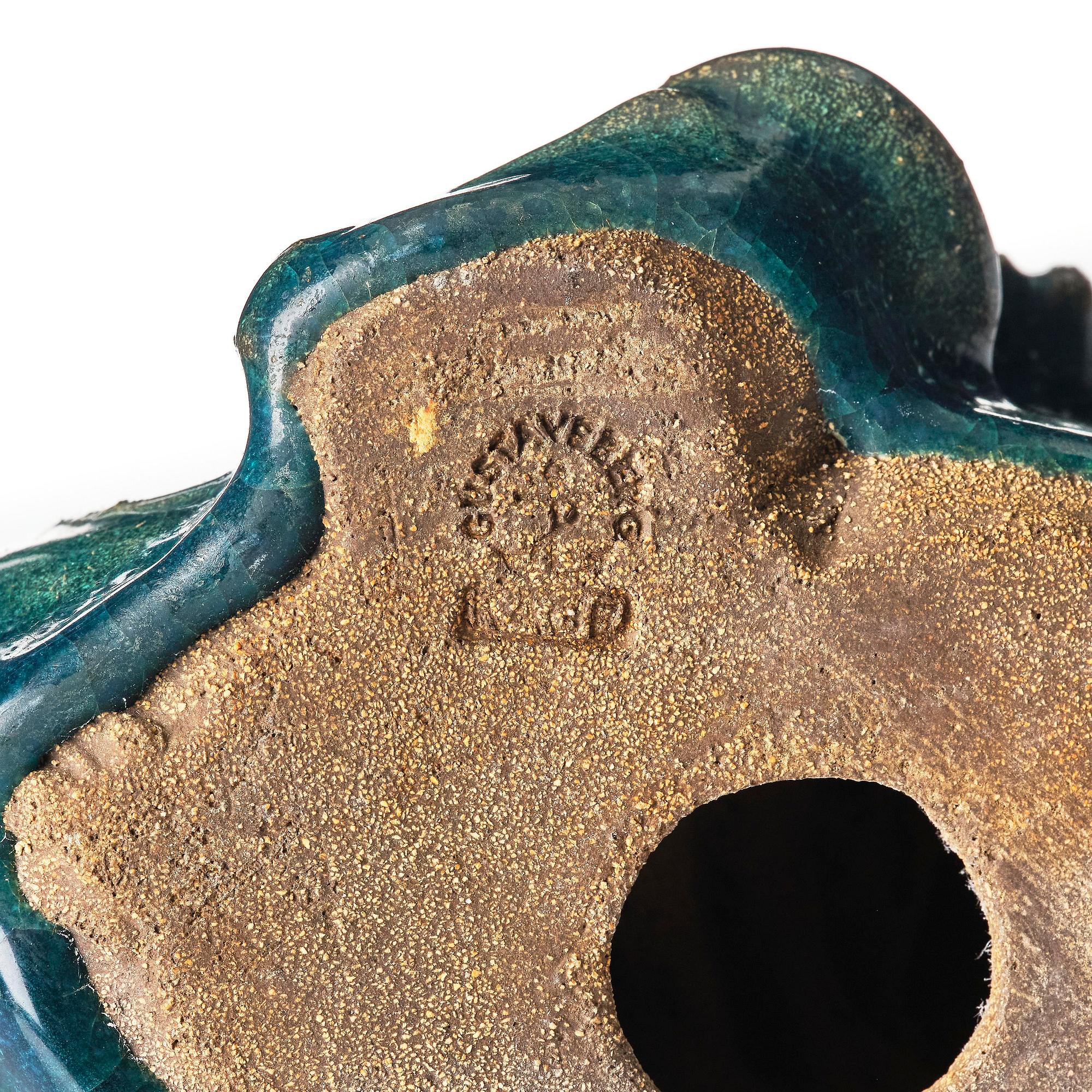 Wilhelm Kåge, a chamotte stoneware sculpture of a dragon puppy, Gustavsberg ca 1940.