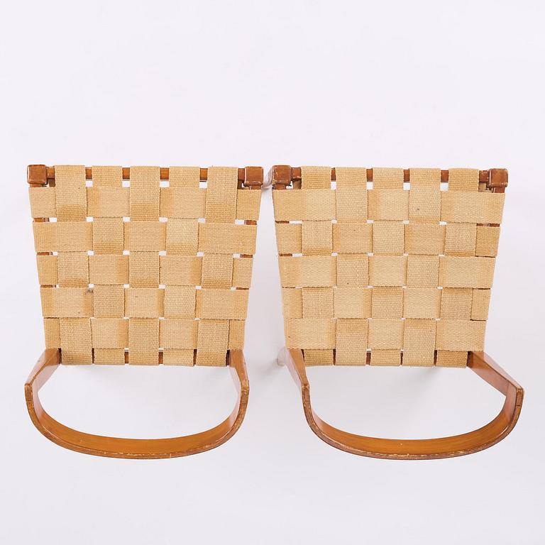 Bruno Mathsson, a pair of "BB" chairs, Firma Karl Mathsson, Värnamo, 1930s.
