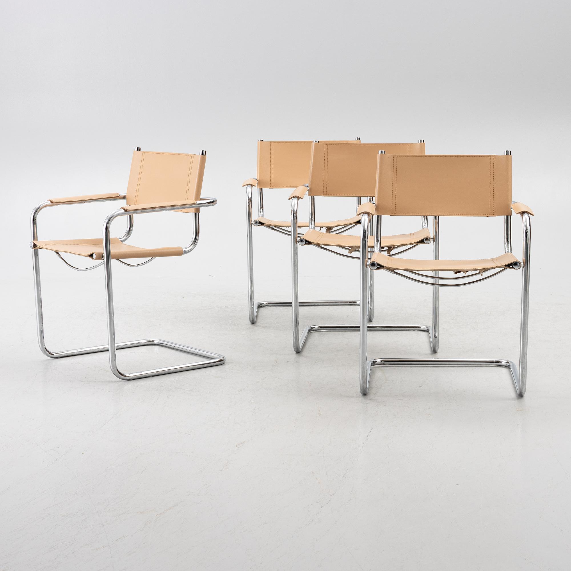 Four armchairs, end of the 20th century.