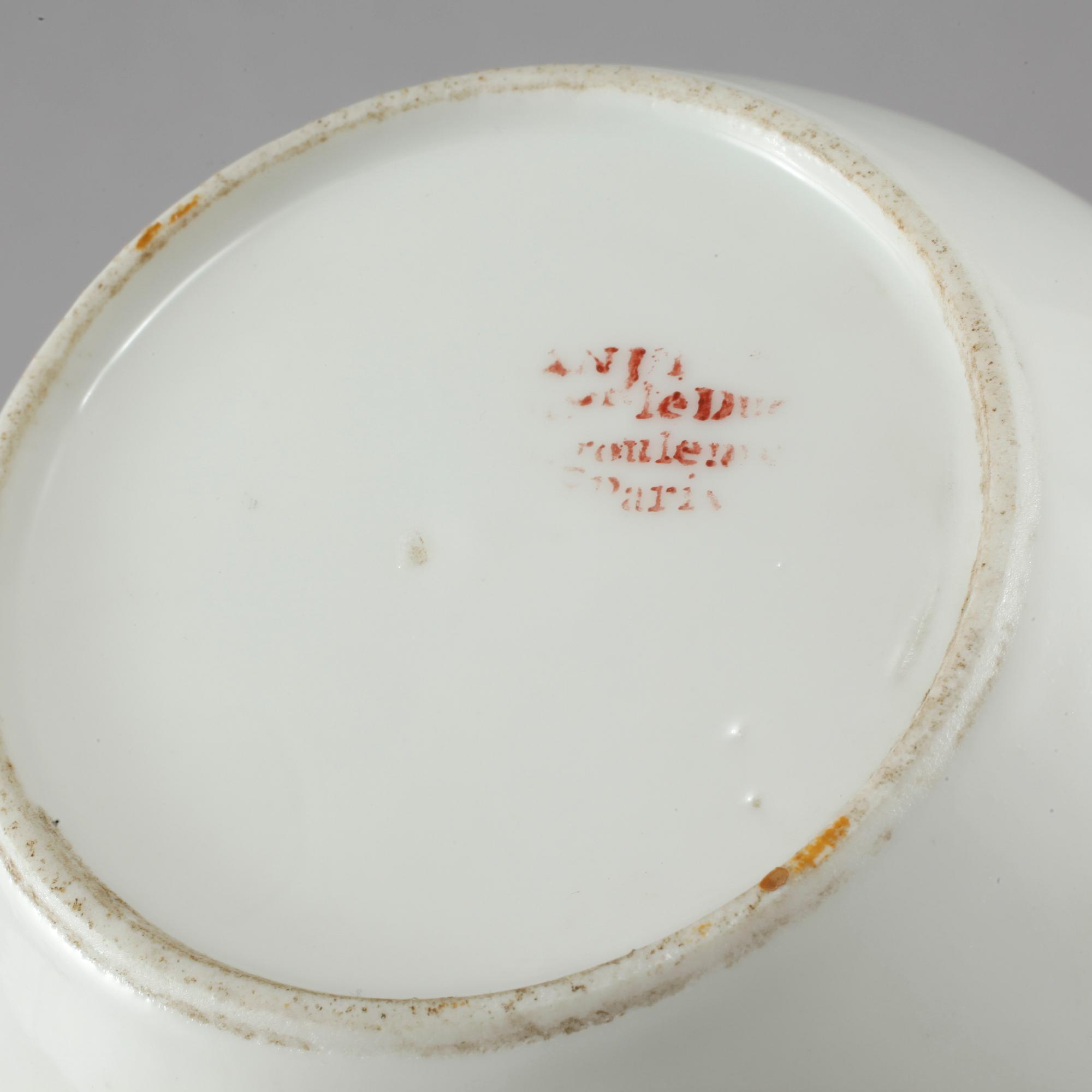 SERVISDELAR, 8 st, porslin, 1800-tal.