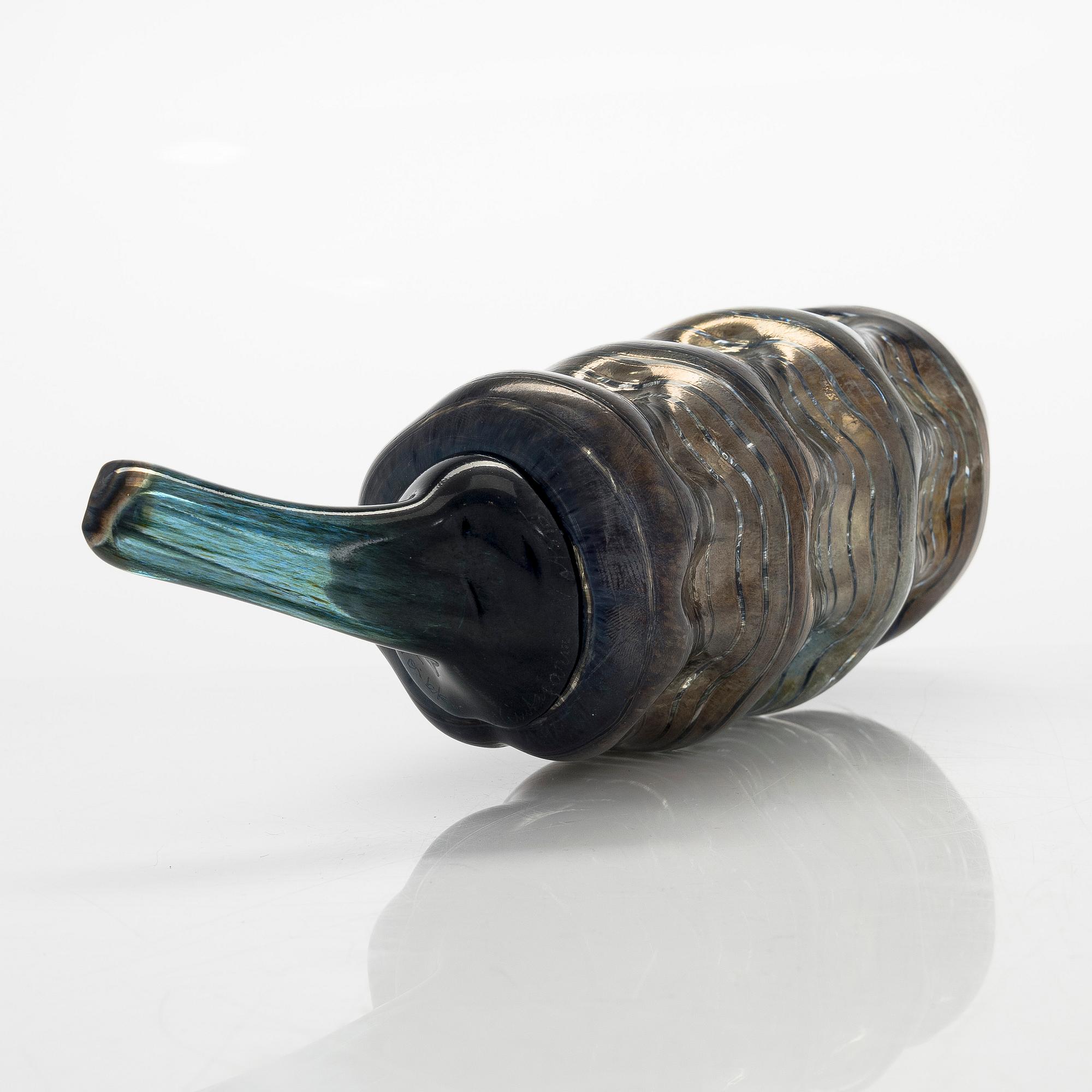 Oiva Toikka, glasskulptur, signerad Oiva Toikka Nuutajärvi Notsjö.