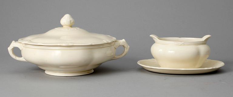 MATSERVIS, 100 delar, flintgods, England, 1900-talets början.