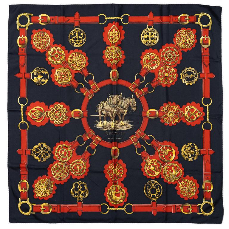 Hermès, a 'Cuivrerie' scarf.