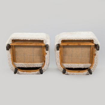 A pair of  1930s/40s. 'Continent' armchairs model 217, Asko, Finland.