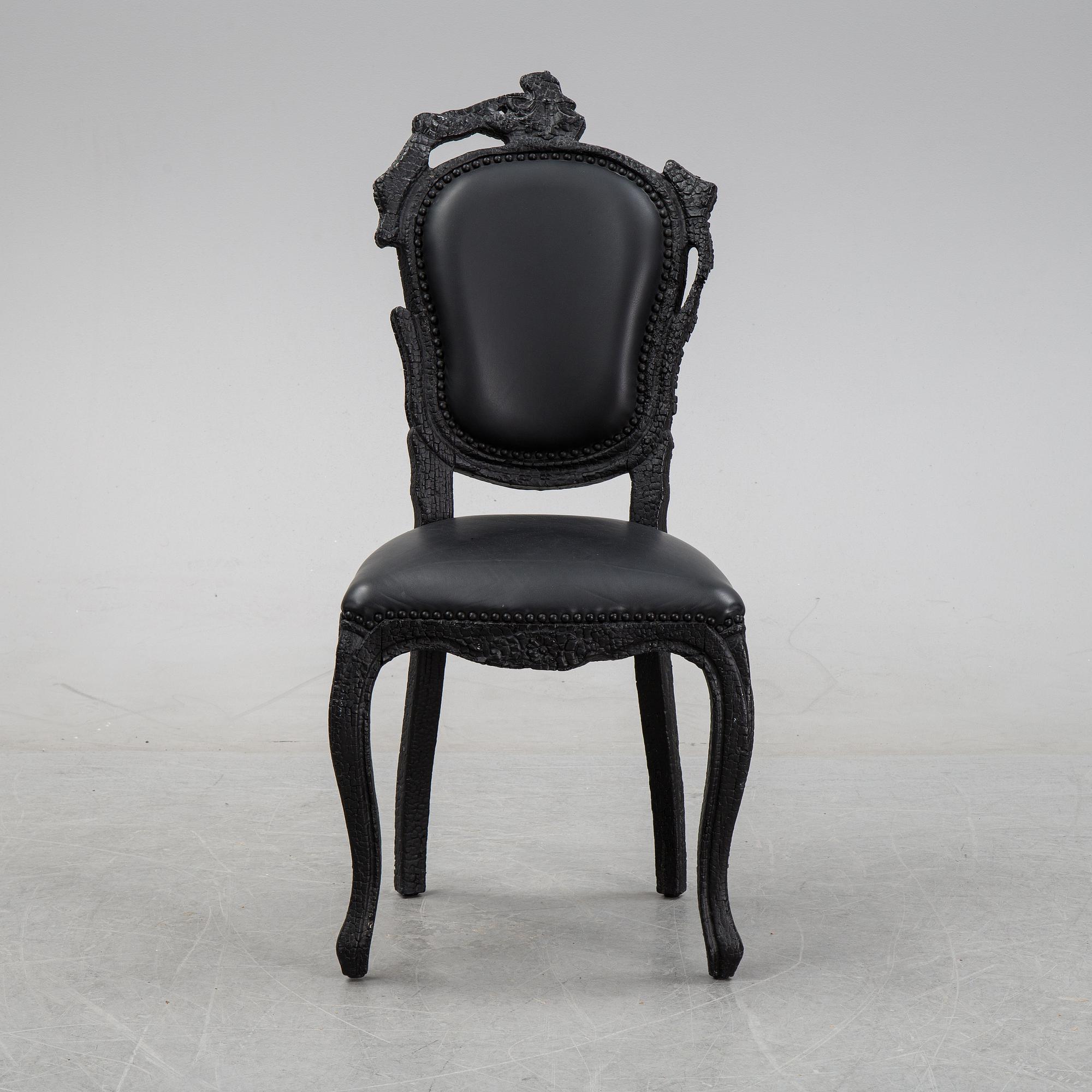 Maarten Baas, a promotional "Smoke dining chair" for Moooi,  after 2002.