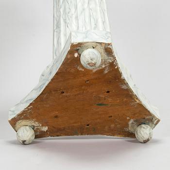 A mid 19th century Gustavian style pedestal.