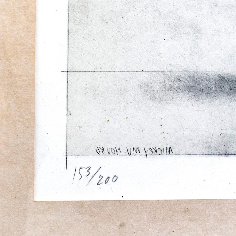 Lasse Åberg, litografi signerad och numrerad 153/200.