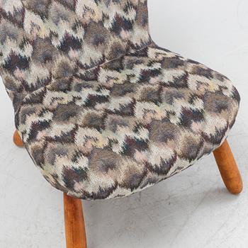 Arnold Madsen, tillskriven, fåtölj ”Muslinge/Clam Chair", 1940/50-tal.