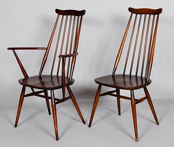 KARMSTOL OCH STOL, Ercol, England, 1960-tal.