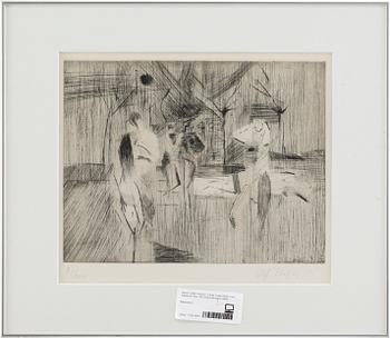 PARTI GRAFIK, 4 delar. Verner Molin, Emil Johansson-Thor, Ulf Trotzig samt Maria Hillfon.