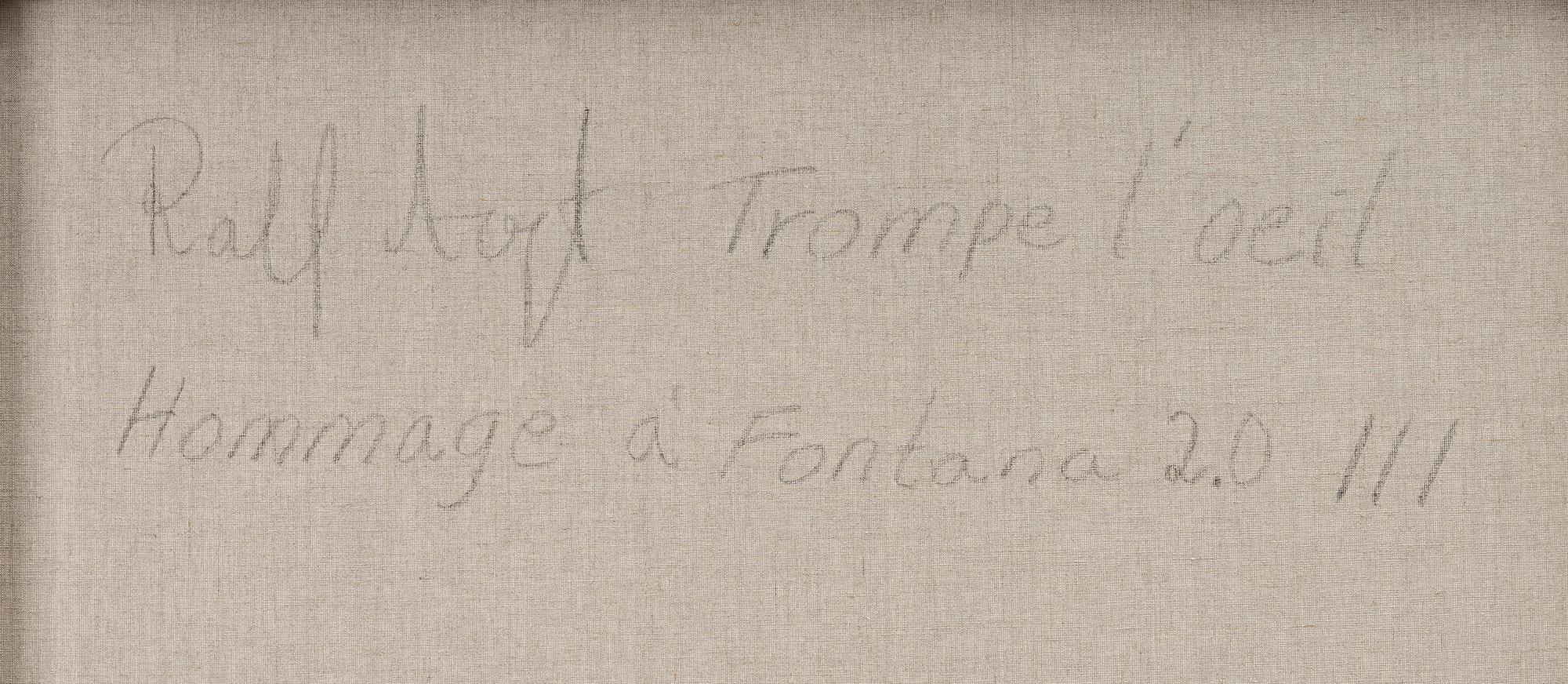Ralf Arzt, "Trompe l'oeil Hommage à Fontana 2.0 III".