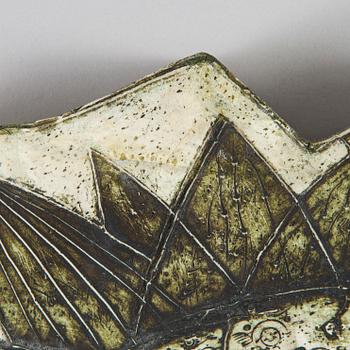 Rut Bryk, a stoneware wall relief, signed BRYK.