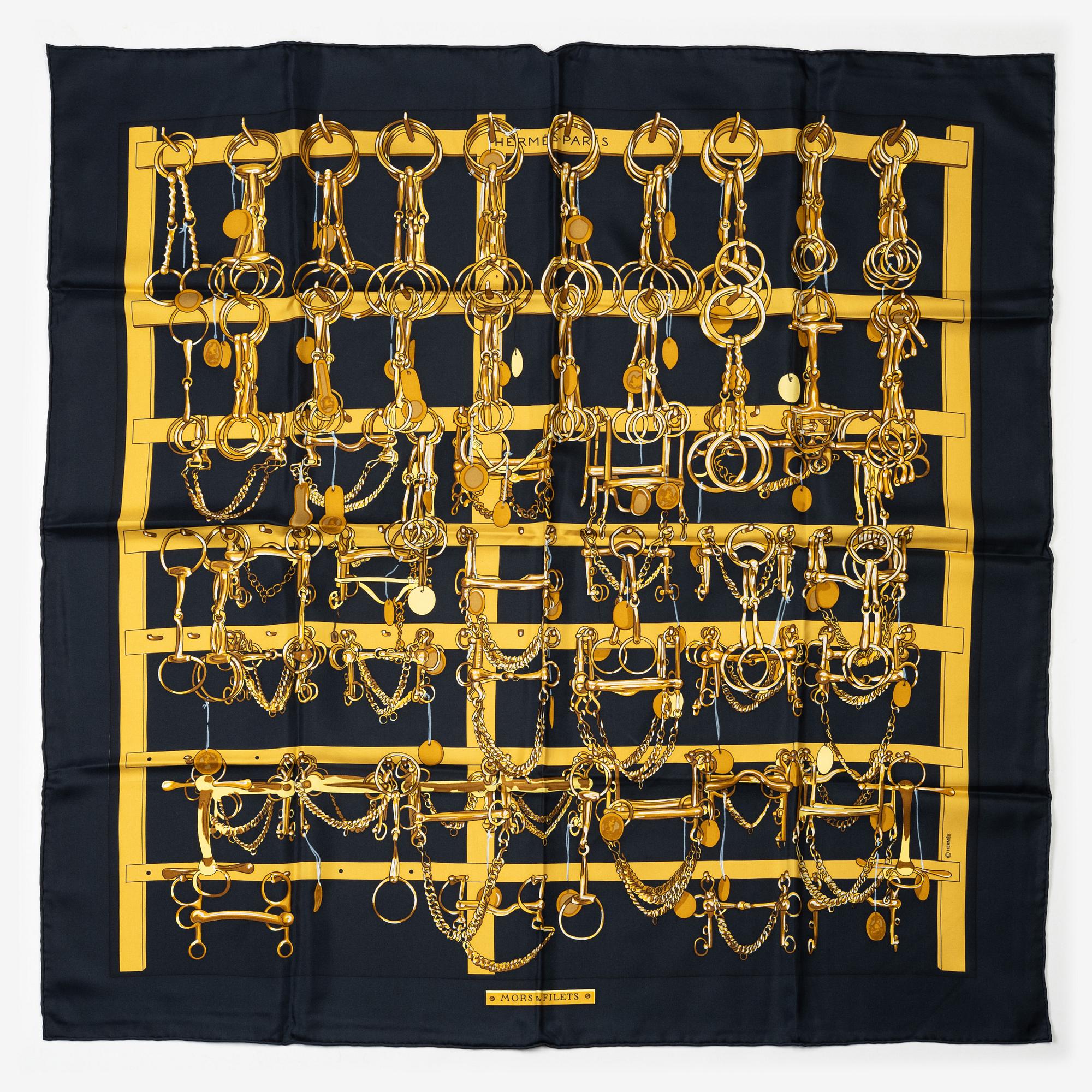Hermès, scarf, "Mors et Filets".