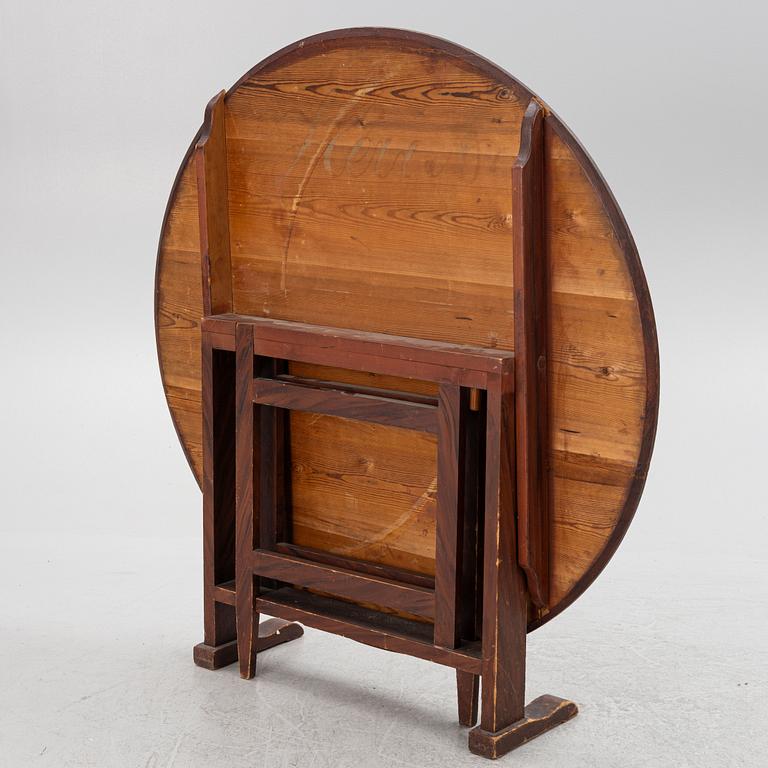 Folding table, 19th century.