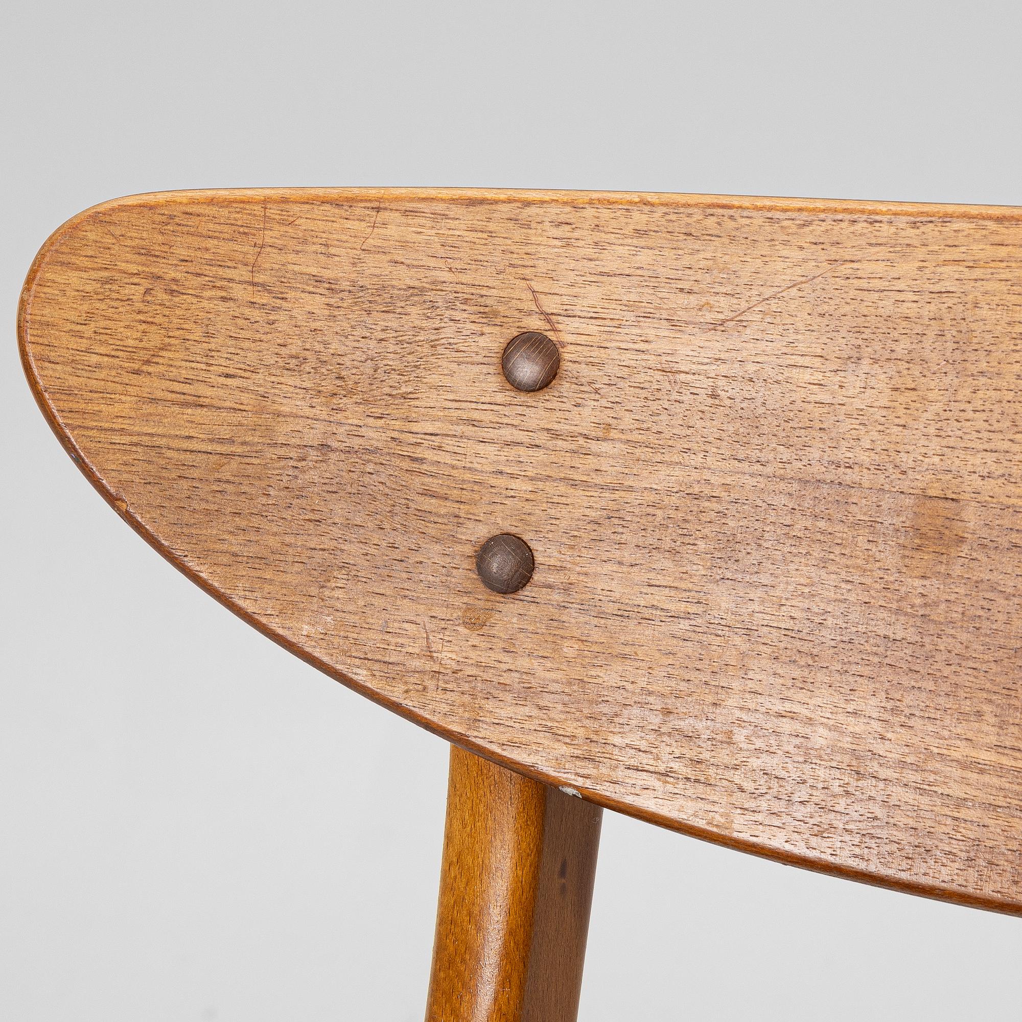 Four chairs, Farstrup Møbelfabrik, Denmark, mid-20th century.