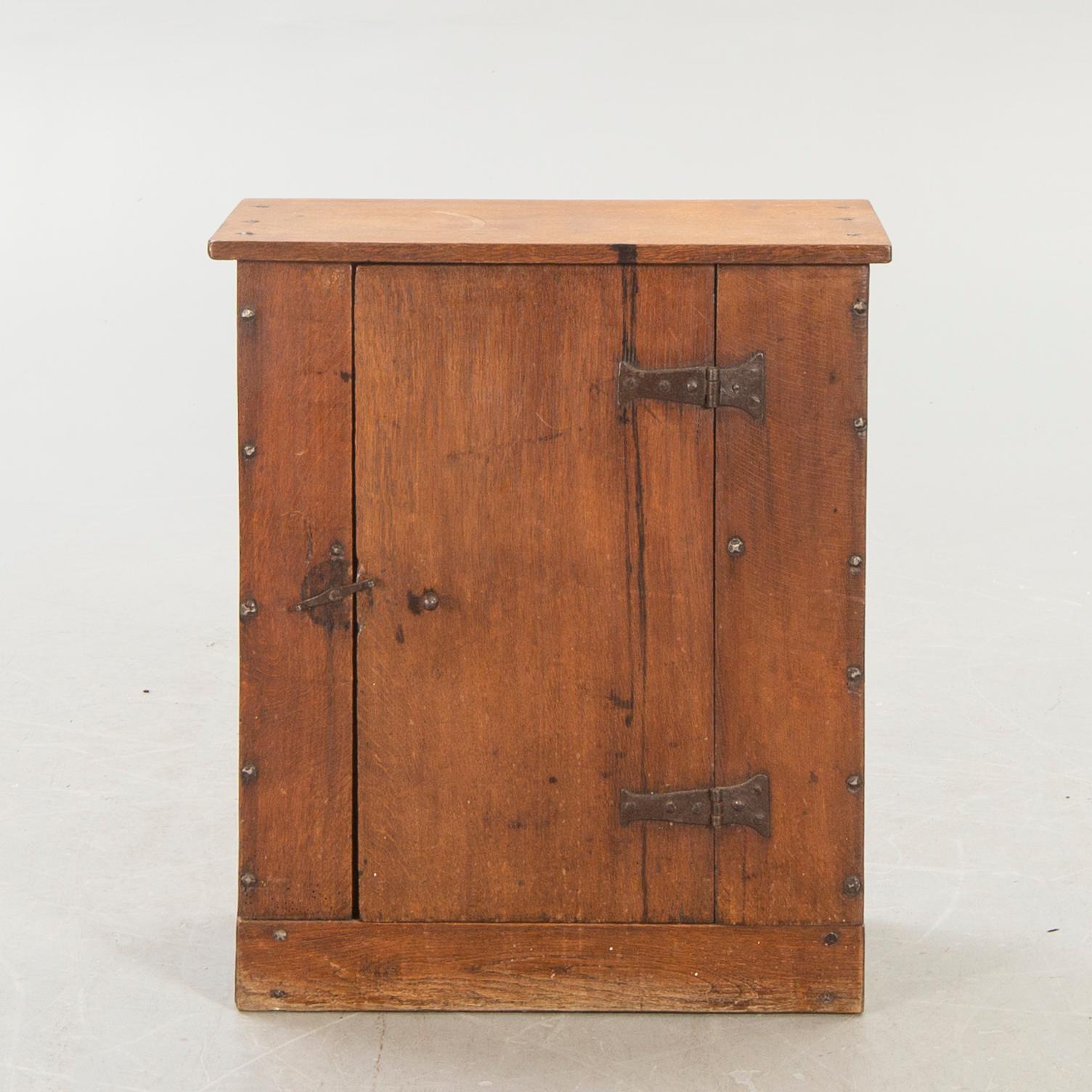 A danish 19th century oak wall cabinet.