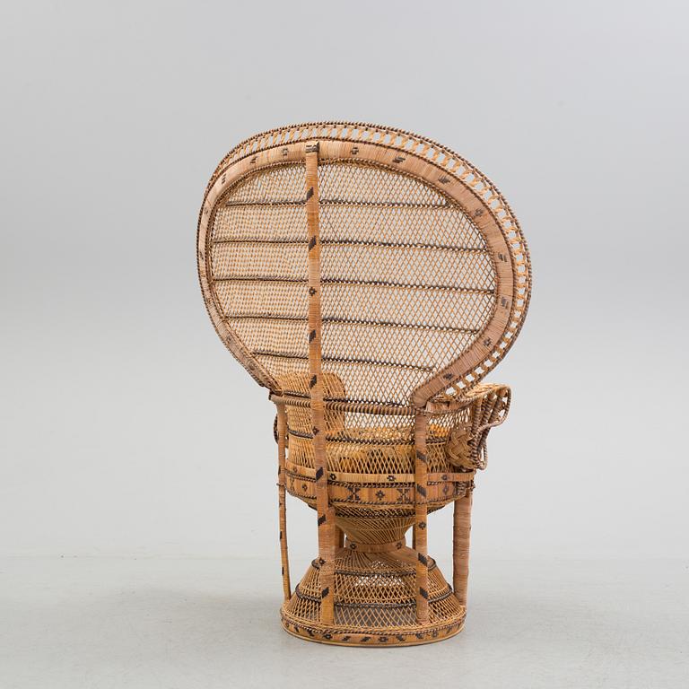 A rattan easy chair,  second half of the 20th Cewntury.