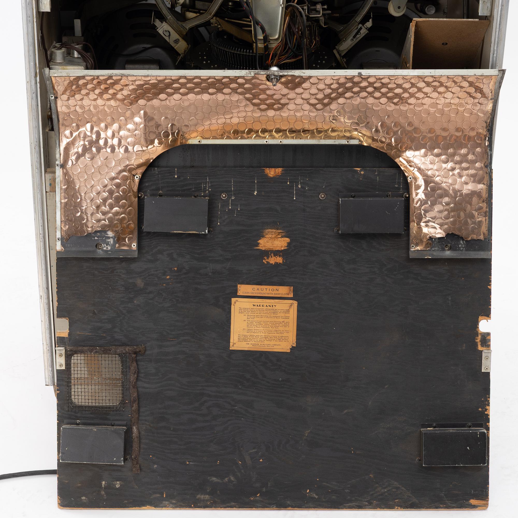 Jukebox, Wurlitzer, modell 2104, Rudolph Wurlitzer Company, North Tonawanda, New York, USA, 1957.