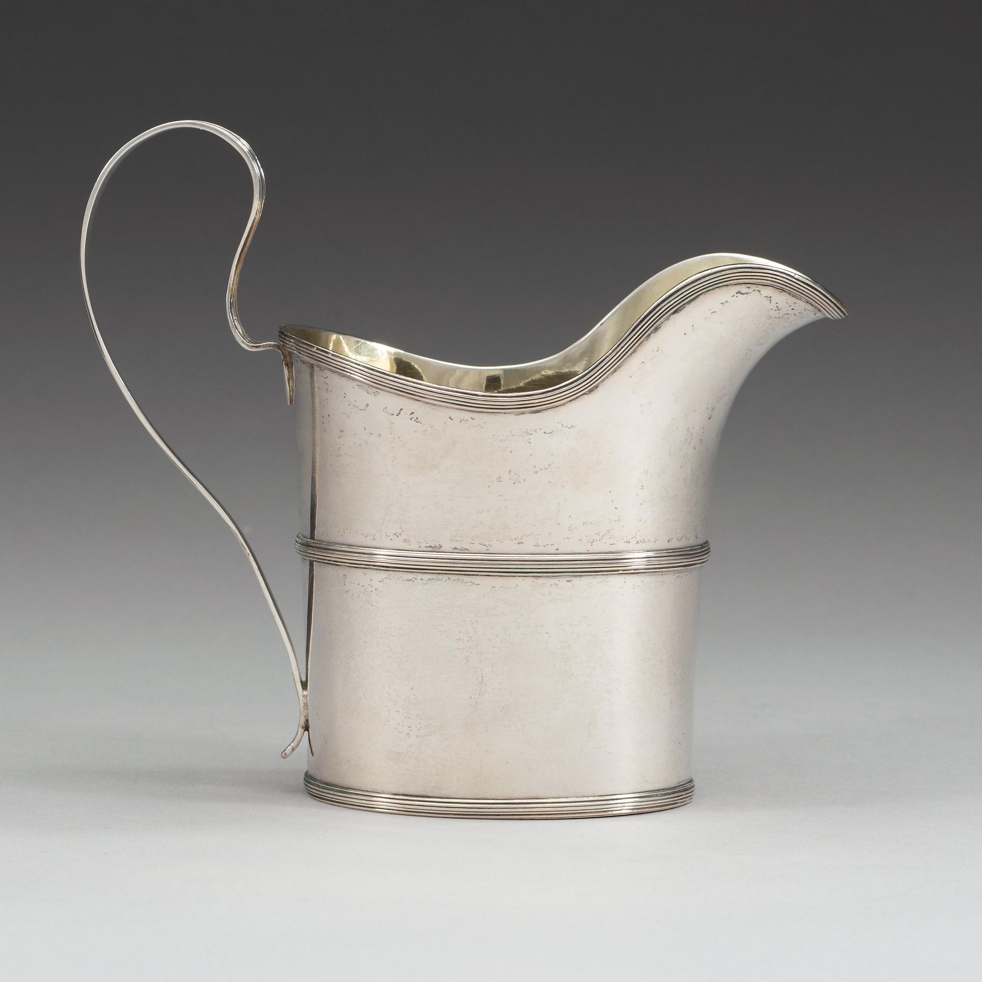 A Swedish early 19th century cream-jug, makers mark of Nils Limnelius, Stockholm 1810.