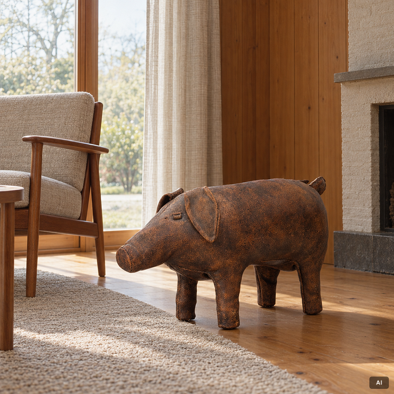 Dimitri Omersa & Co, a footstool, 1960s.
