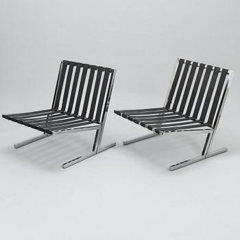 TOIVO KORHONEN and ESKO PAJAMIES, A pair of 1960s easy chairs, model TU-640, 'Seta Palatuoli', for Merva, Finland.