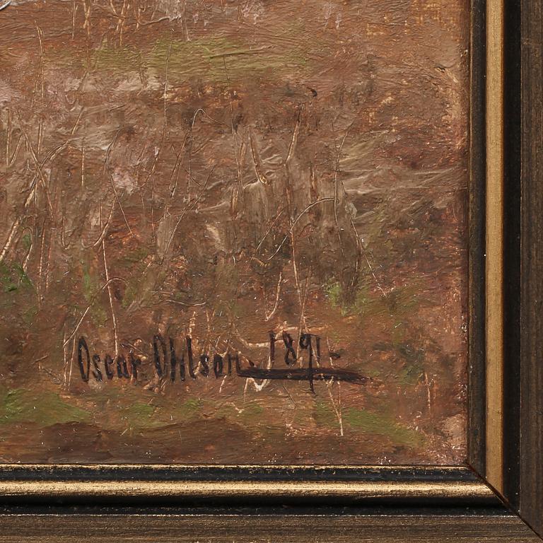 OSCAR OHLSON, olja på duk, sign o dat 1891.